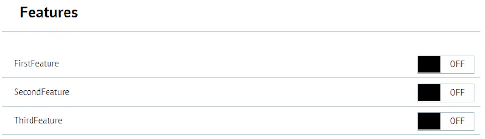 Reference: Feature Sets