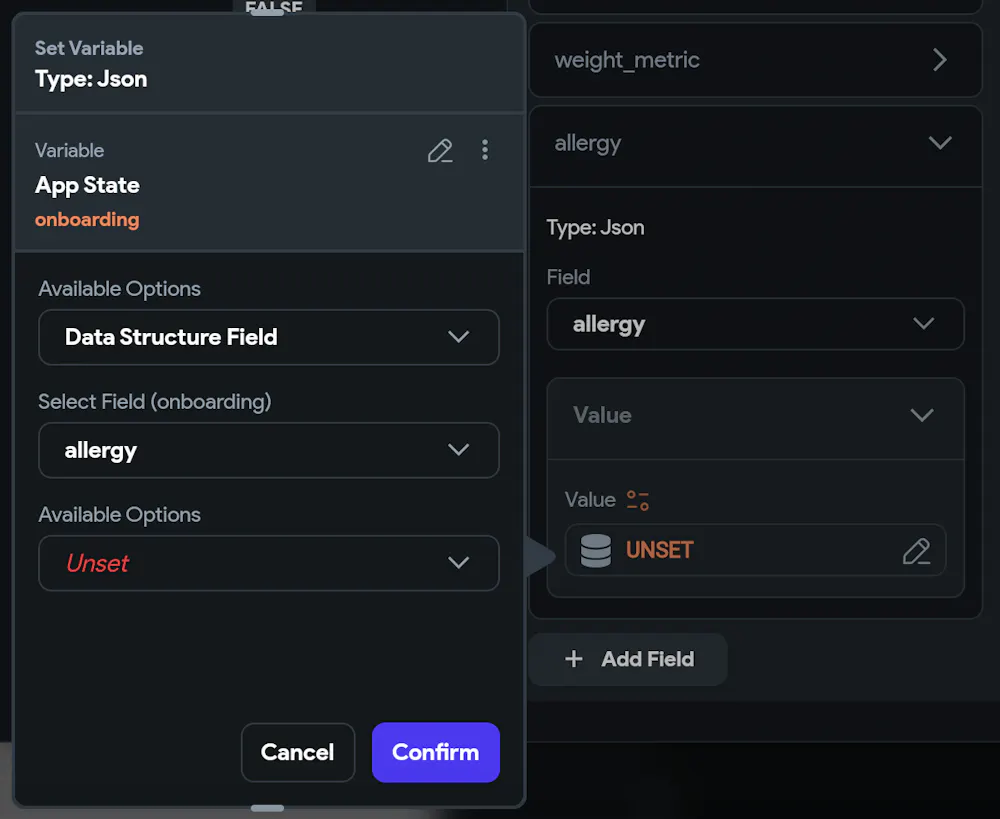 How to insert selected Choice Chips to Supabase as JSON String?