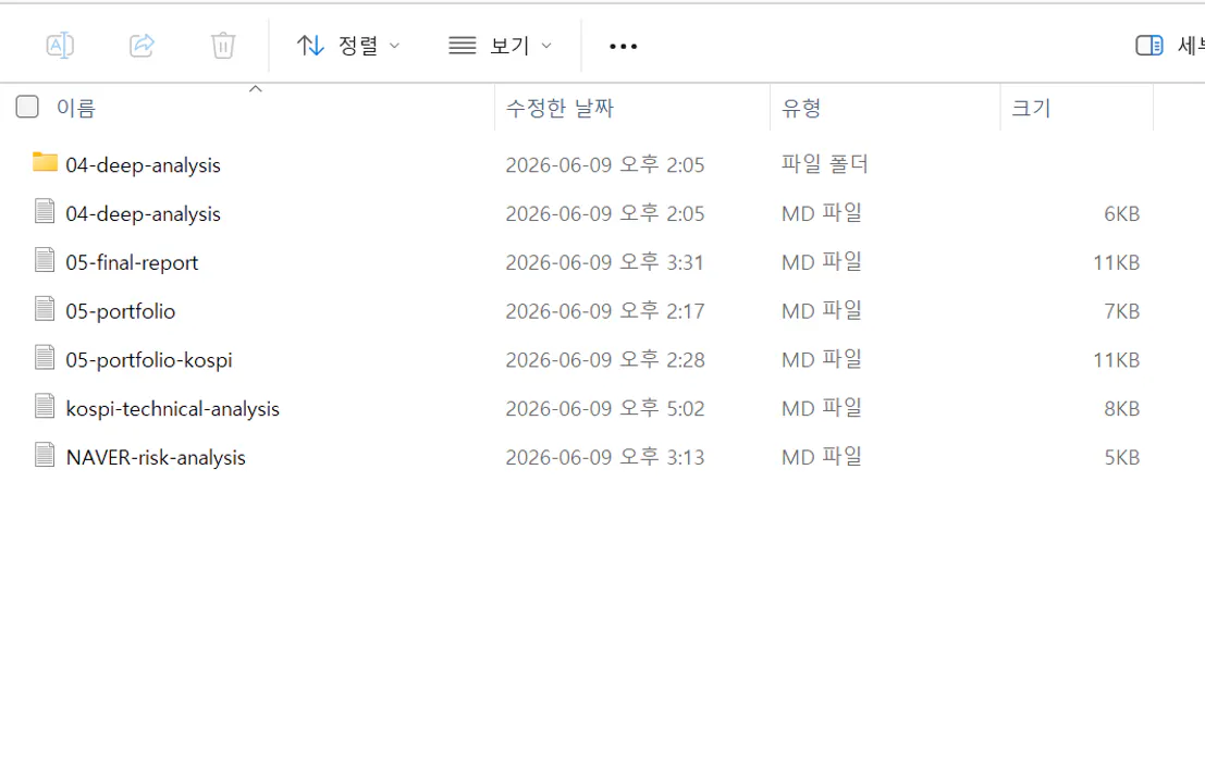 컴퓨터에 있는 파일 폴더의 스크린샷