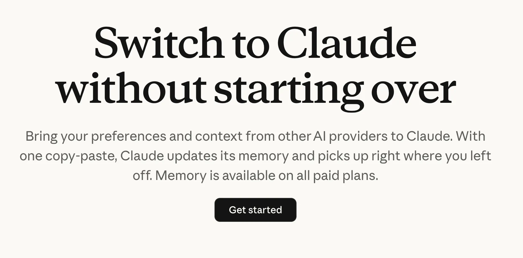 다시 시작하지 않고 Claude로 전환