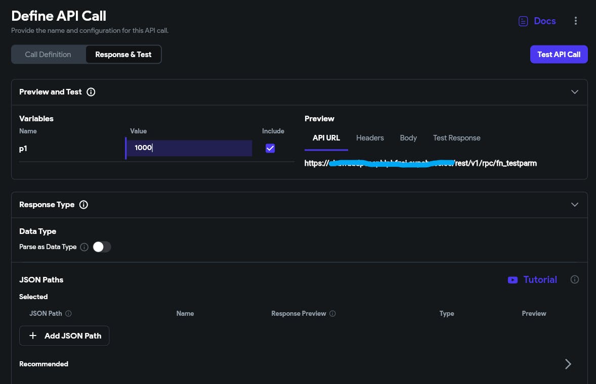 How to pass parameters into a Supabase Function using a FF API