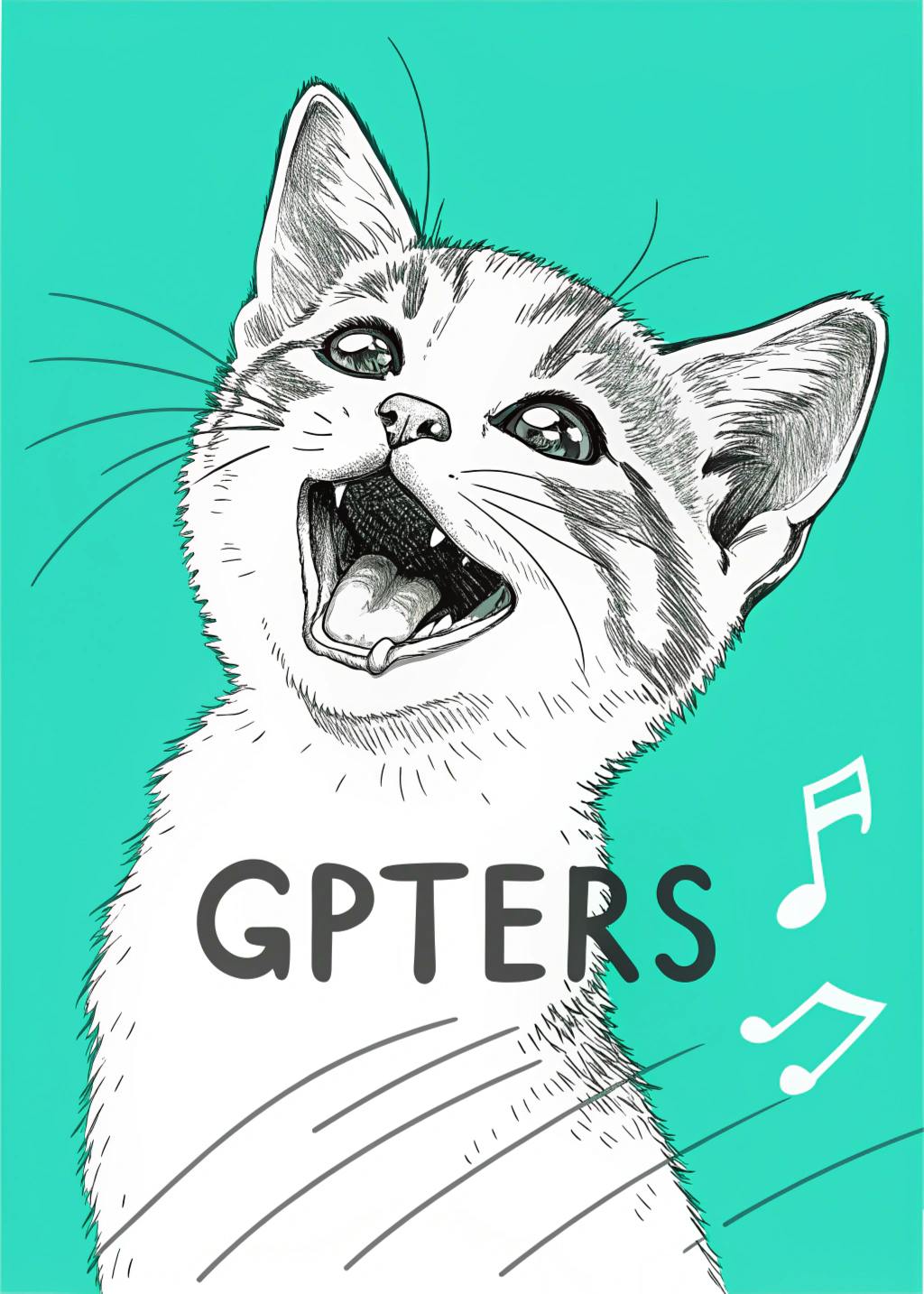 그것에 ggetters라는 단어가있는 고양이