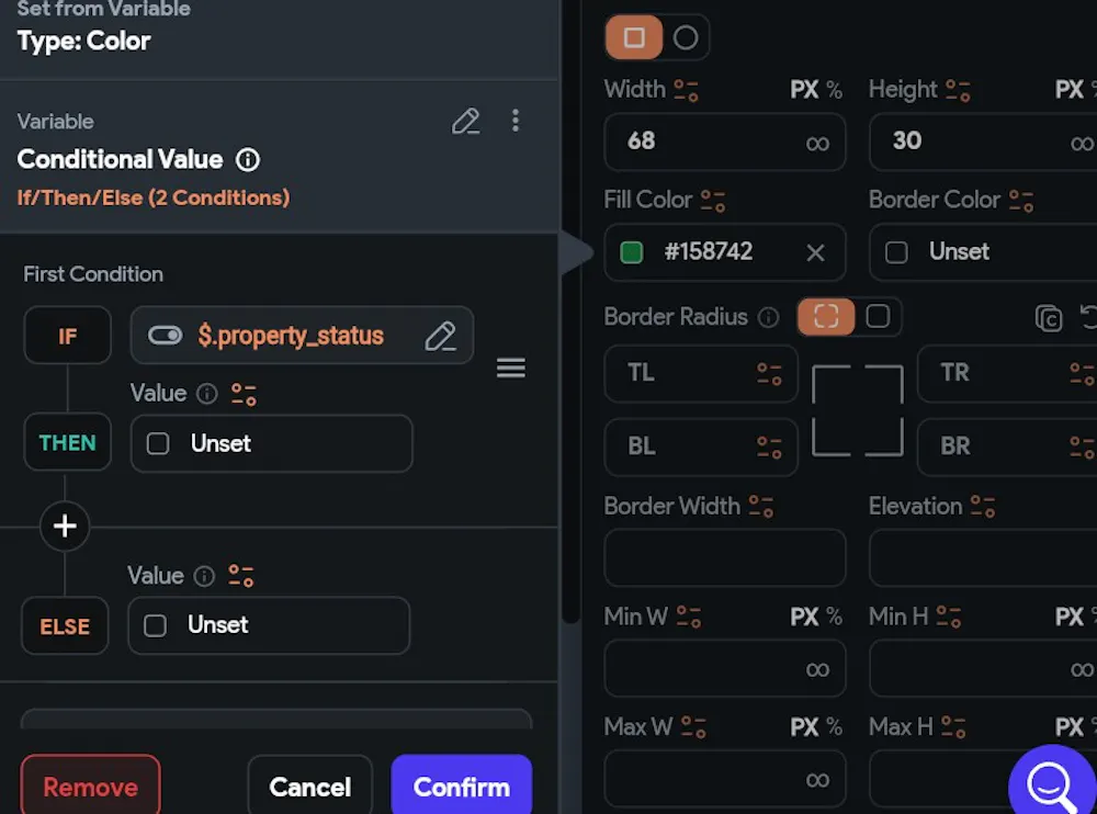 How do you set the text color based on json path?