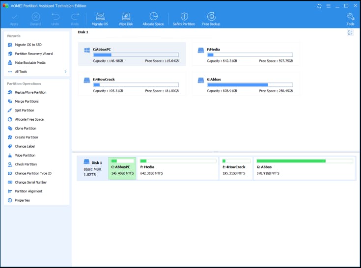 AOMEI Partition Assistant License Code Free Download