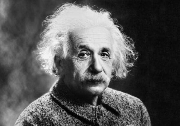 Albert Einstein의 흑백 사진