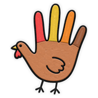 Hand Turkey Badge