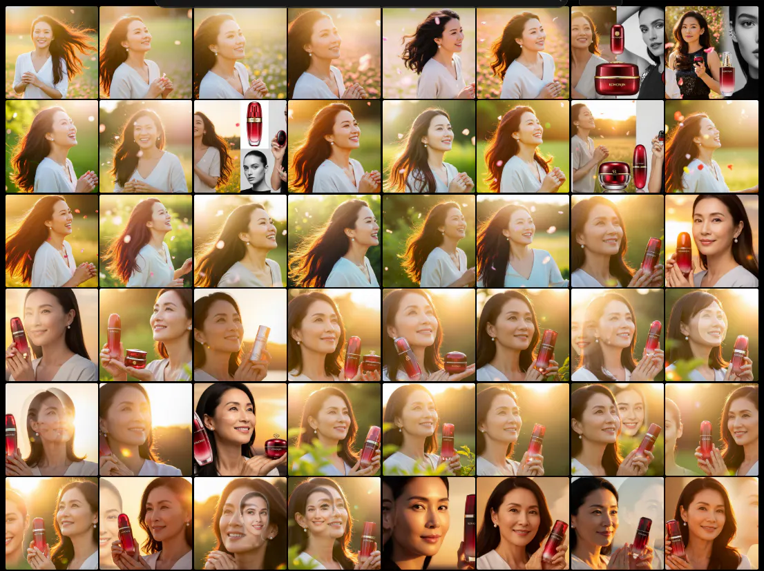 와인 한 병을 들고있는 여자 사진의 콜라주