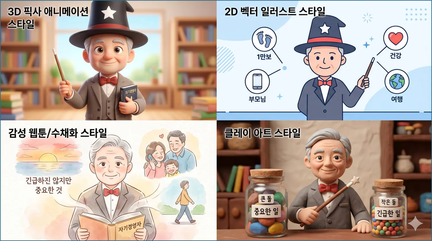 모자와 책을 쓴 남자의 만화