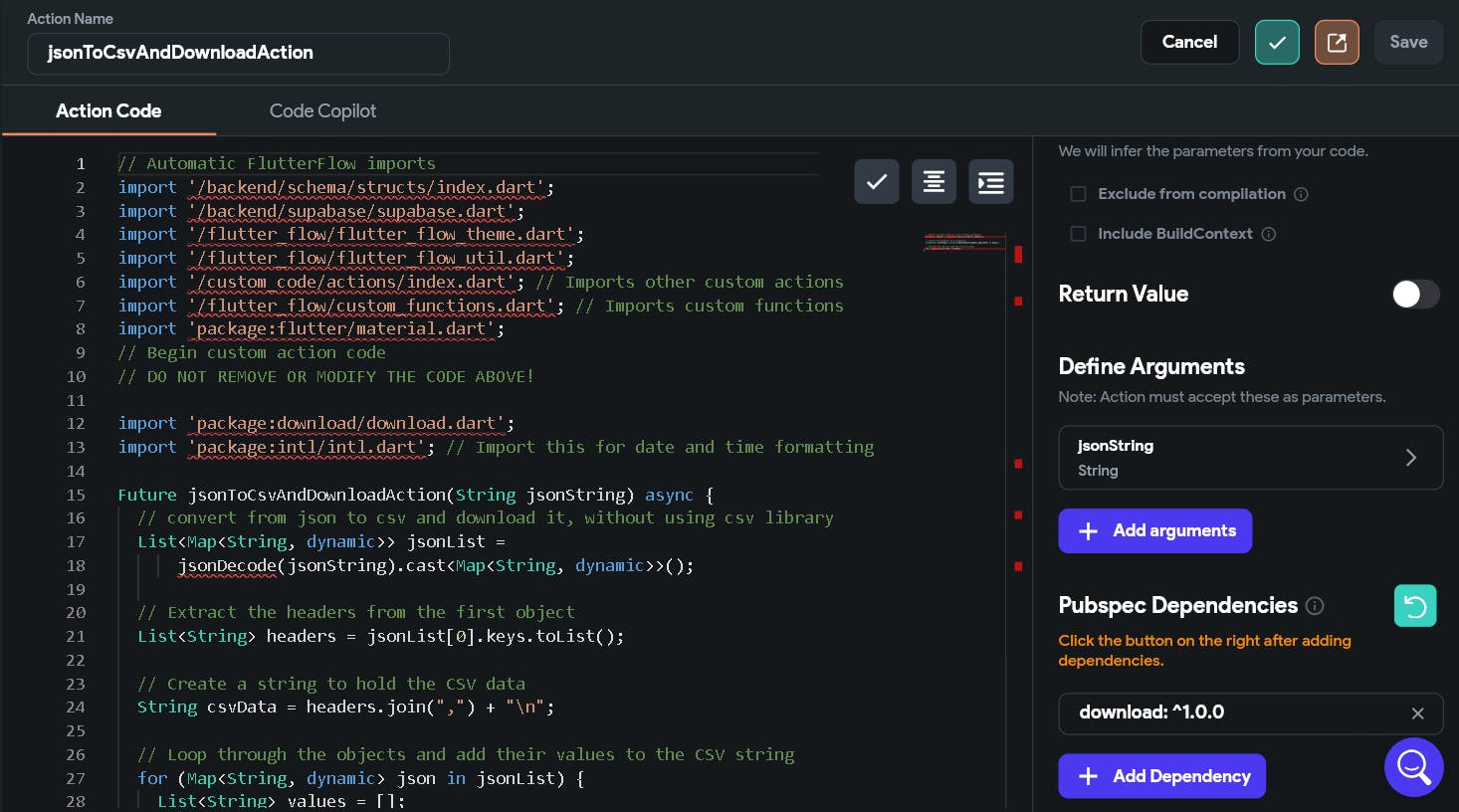Export json to csv without csv library 