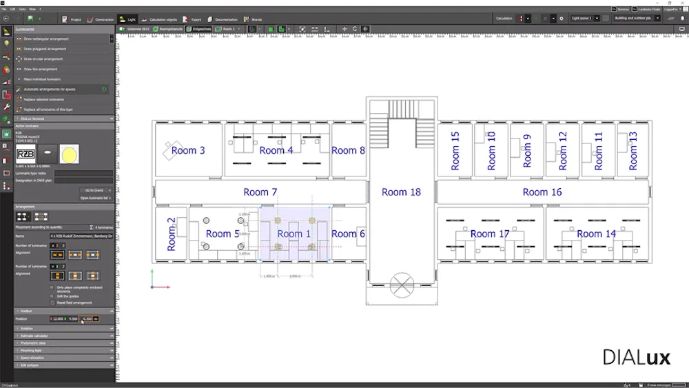 DIALux and DDScad: Real-Time Data Exchange via IFC