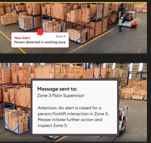 창고에서 지게차 사진