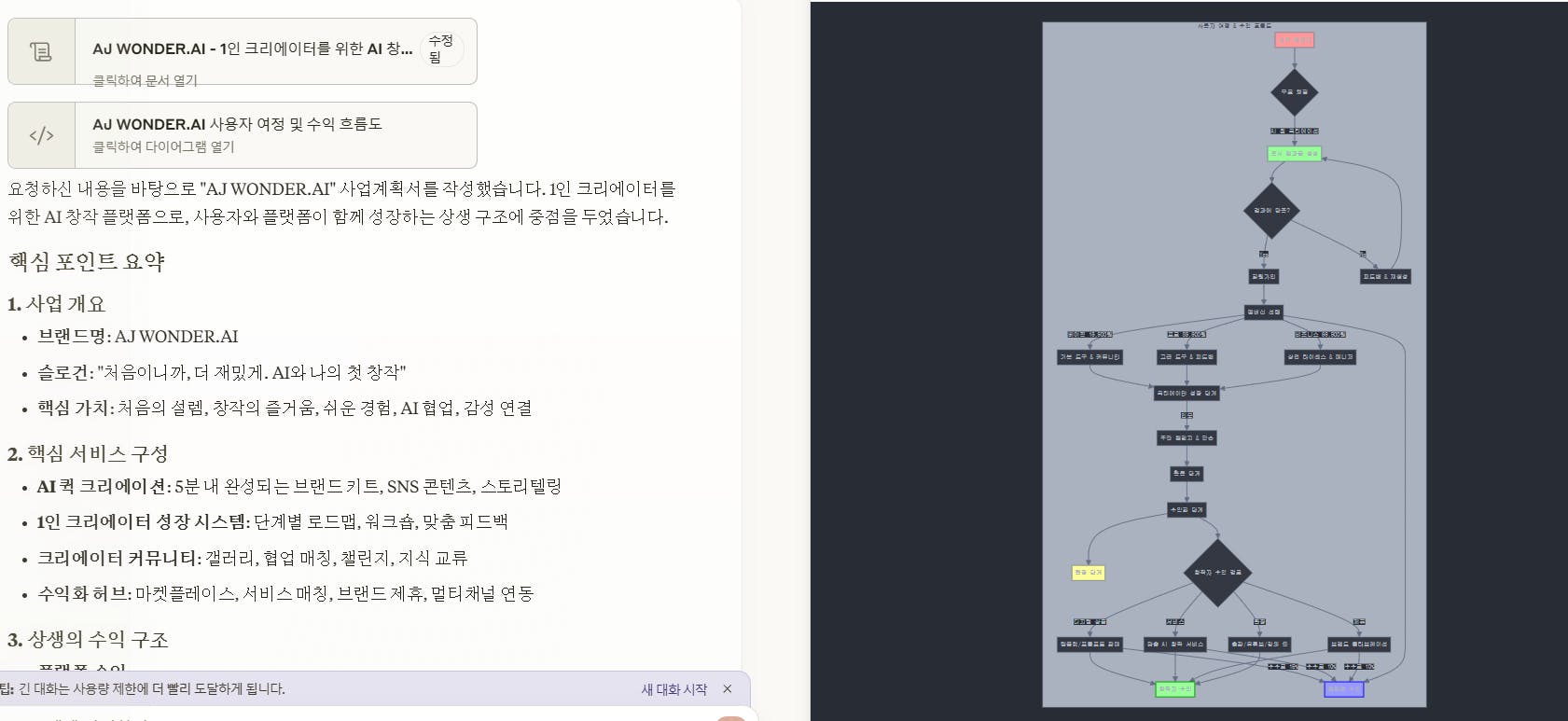 한국의 흐름도의 스크린 샷