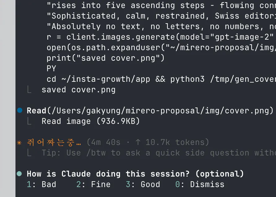 Python 스크립트의 스크린샷