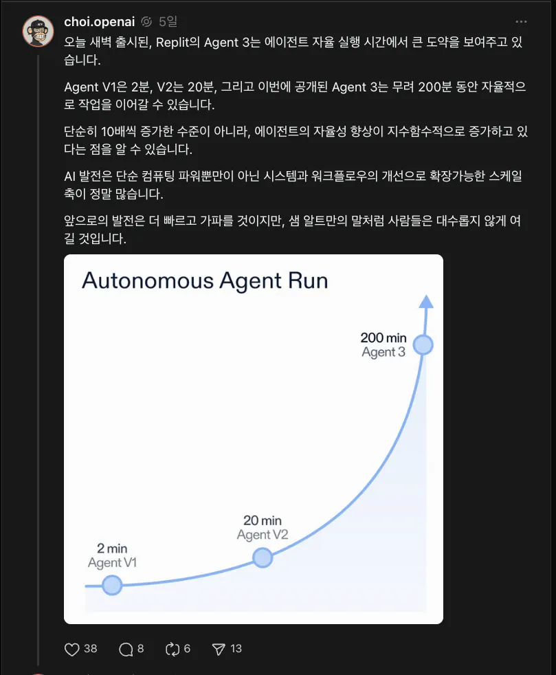 자율 에이전트가 실행됩니다