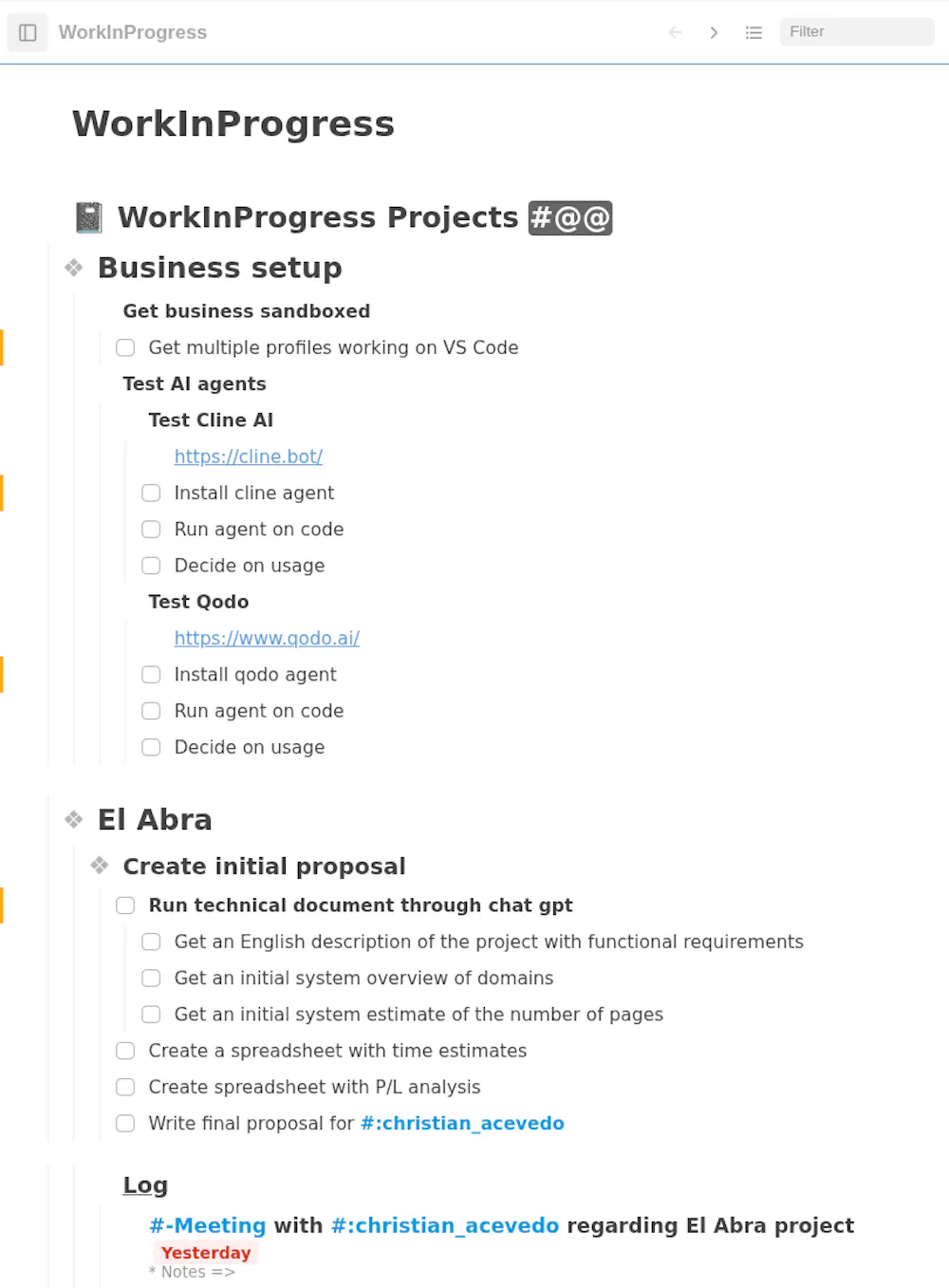Project showing up in 