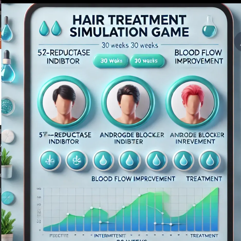 헤어 트리트먼트 시뮬레이션 게임 스크린샷