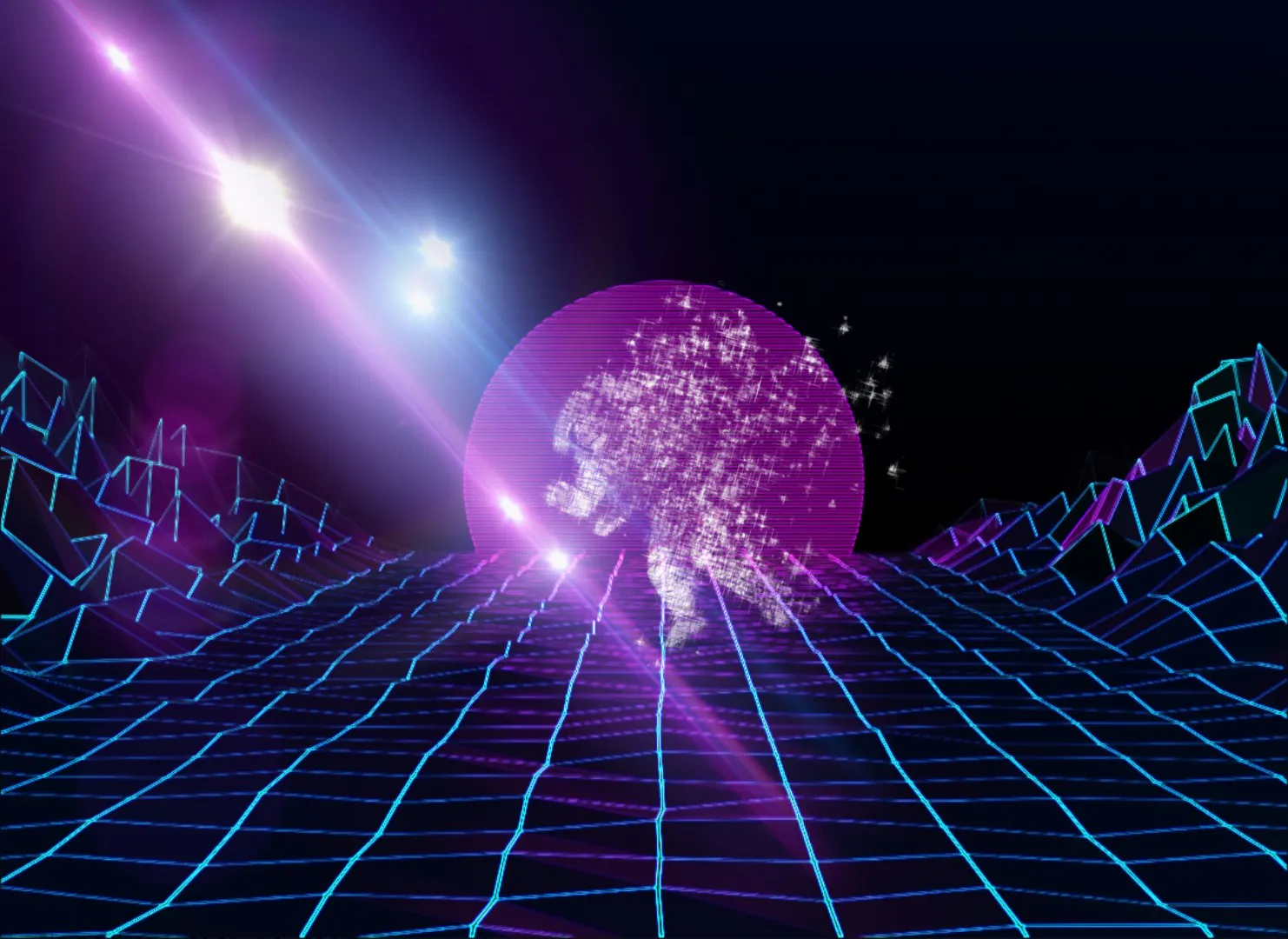 Retro Vapor Wave Space