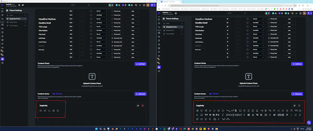 Custom Icons Not Rendering in FlutterFlow App (but visible on Web)