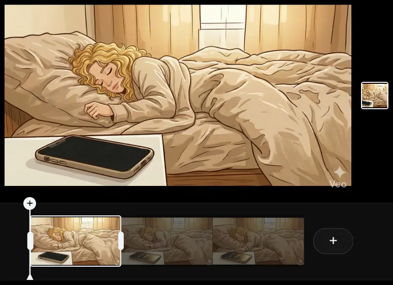 침대에서 휴대폰을 들고 자고 있는 여자 사진