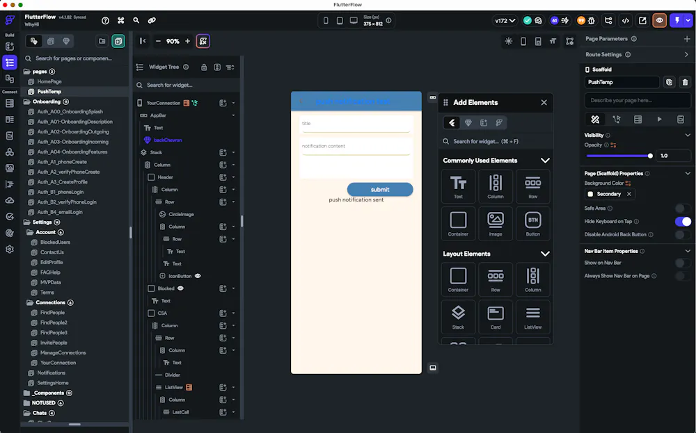 FF: please separate page list from widget tree list