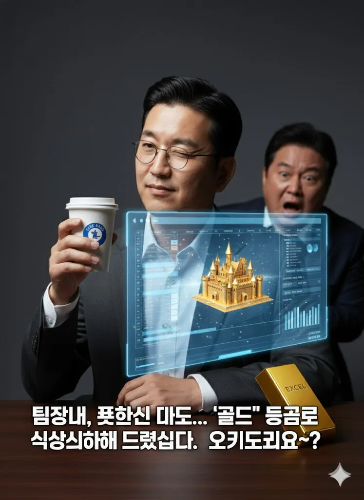 양복을 입은 남자가 커피 한 잔을 들고 있다