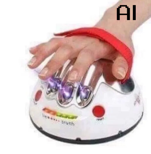 사람이 빨간색 표시등이 켜진 장치를 들고 있습니다.