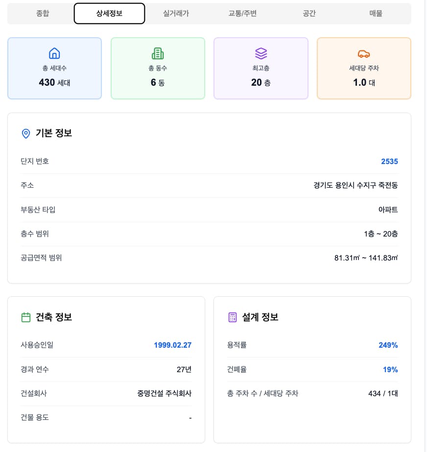 한국 웹 사이트의 스크린 샷
