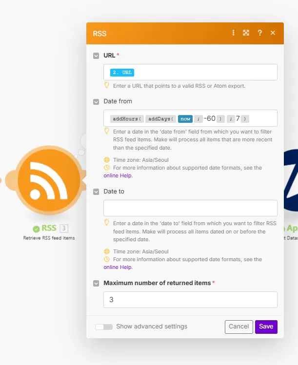 다른 유형의 소셜 미디어 아이콘이있는 페이지의 스크린 샷