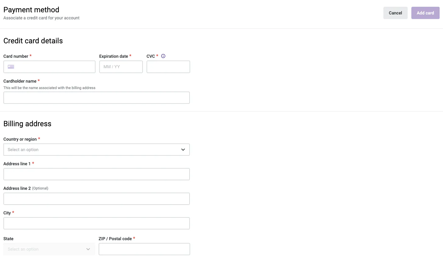 How to add a credit card and manage the Express account wallet