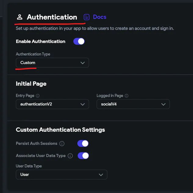 Unable to get Upload type for firebase for custom authentication setup