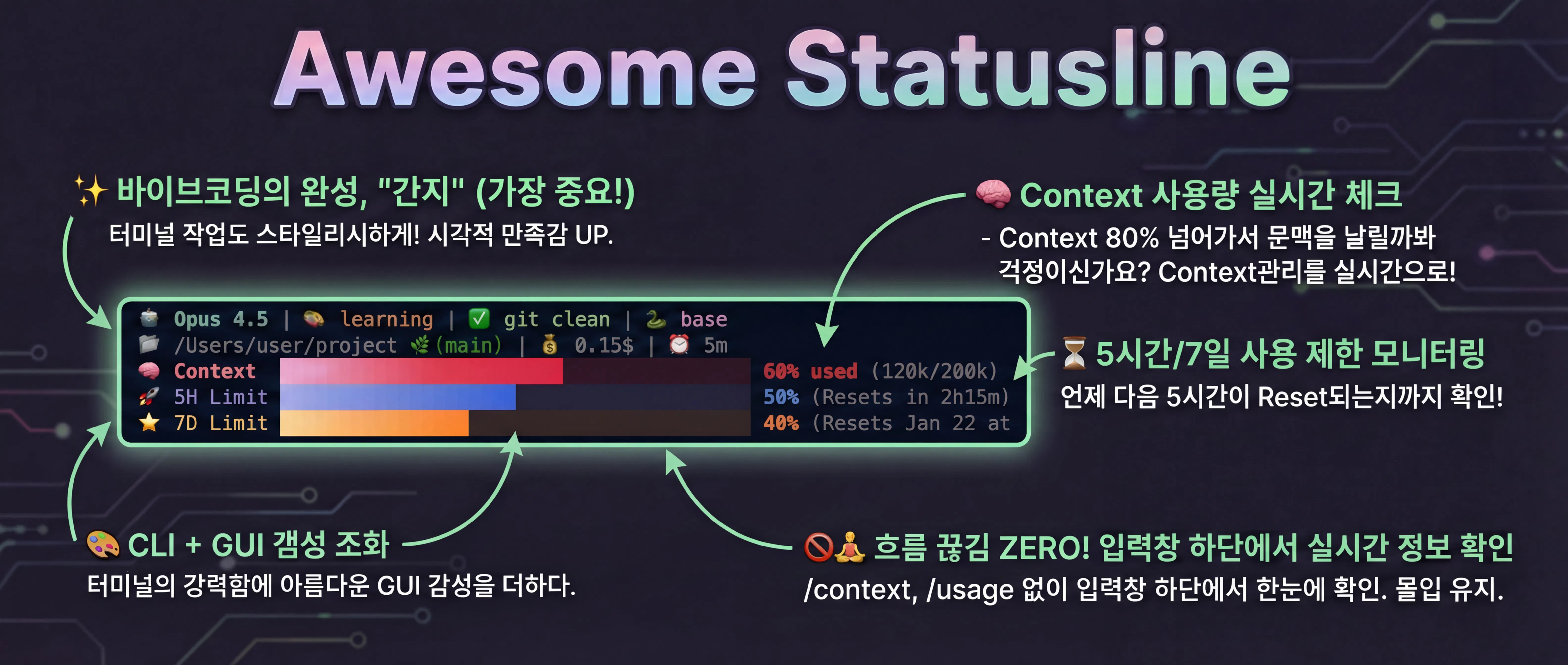 멋진 상태 표시줄 - 스크린샷 썸네일