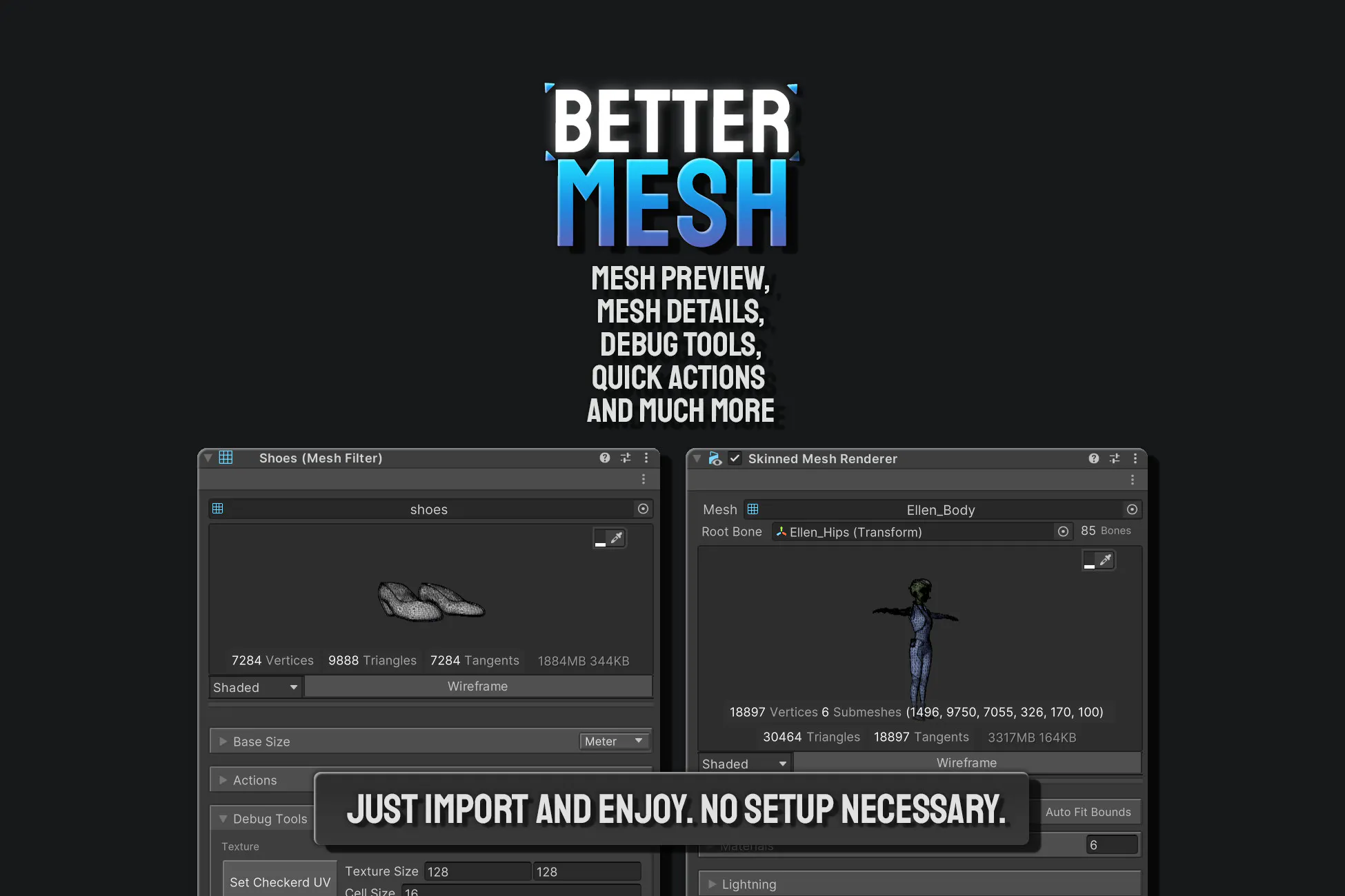 [Unity] (Game Dev Asset) Better Mesh - Mesh Preview & Full-insight at a ...
