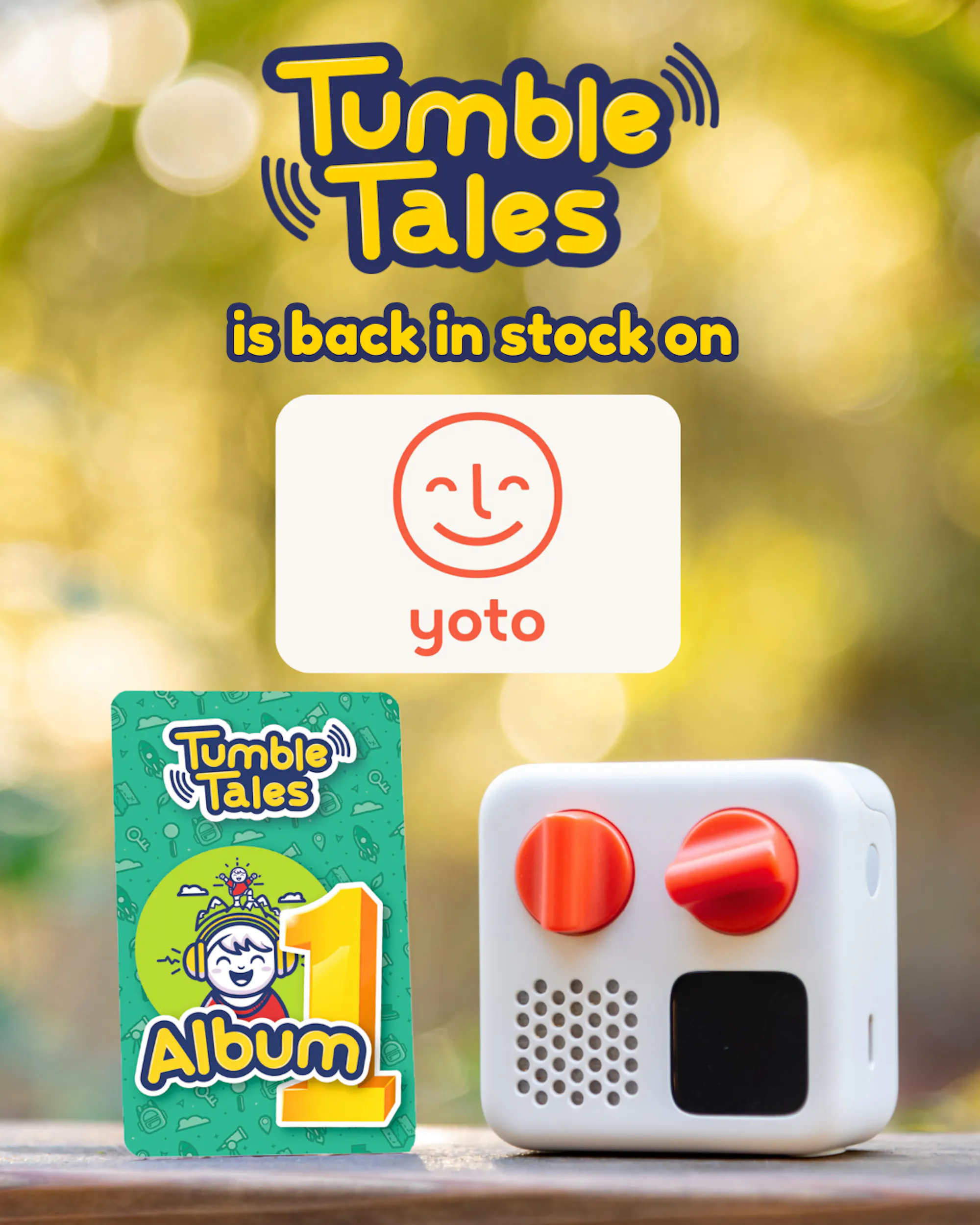 TumbleTales is back in stock!