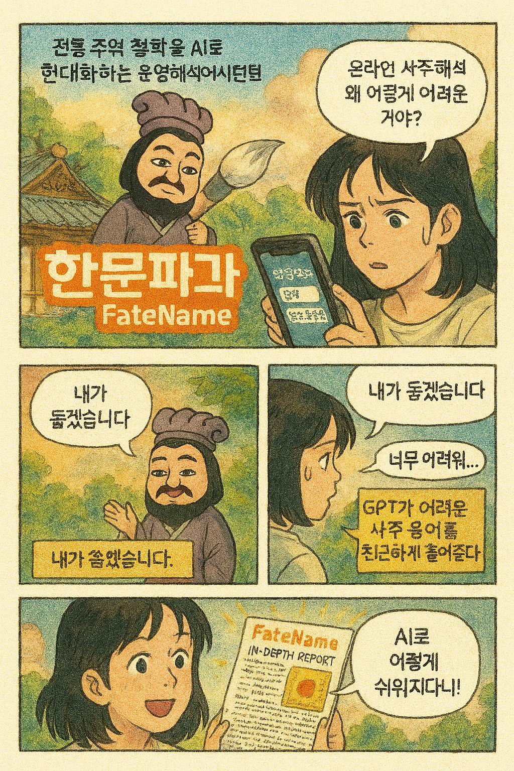 여자와 남자를 보여주는 코믹 스트립