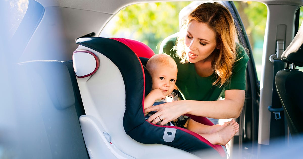 Baby in baby car seat