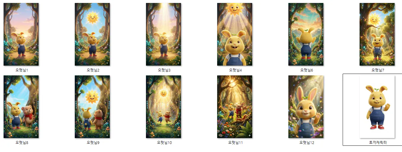 숲 속 동물들의 다양한 사진이 담긴 책갈피 세트