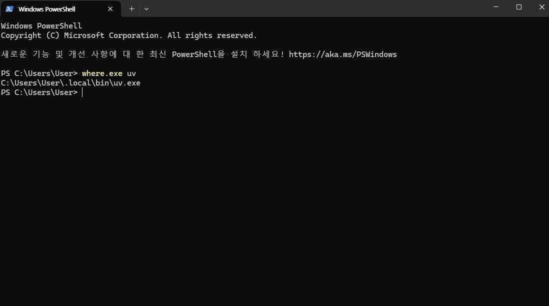 Windows 10에서 명령 프롬프트의 스크린 샷