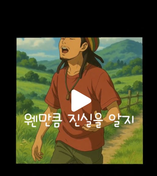 Dreadlocks를 가진 남자가 들판에 서 있습니다