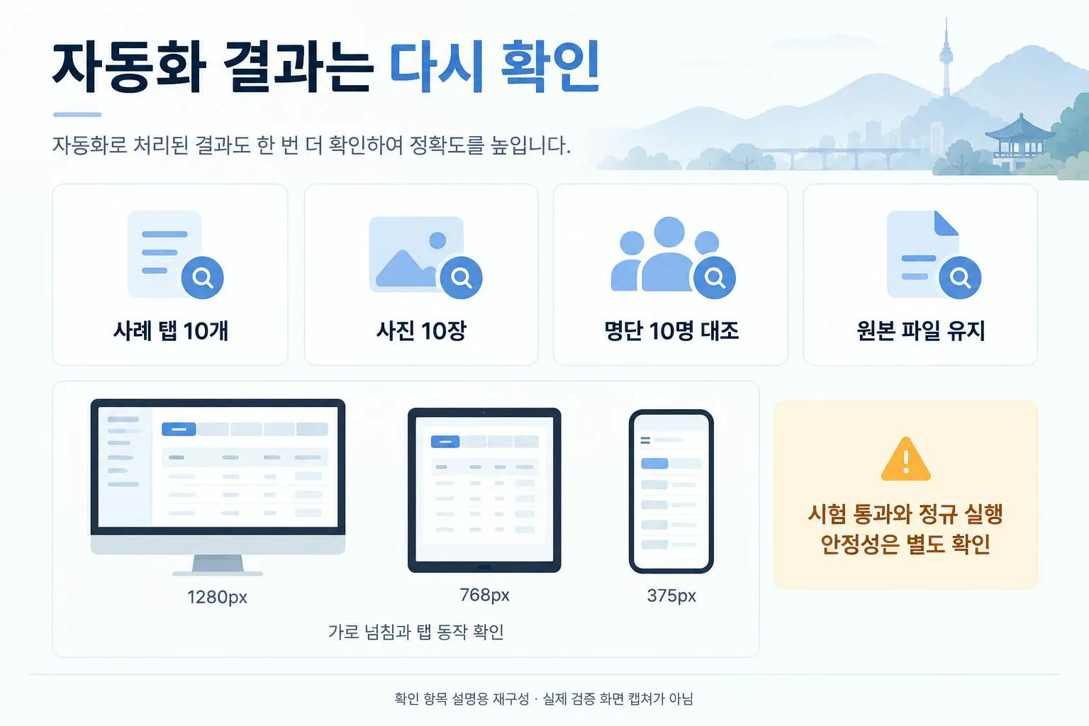 완료 보고 전에 확인할 항목