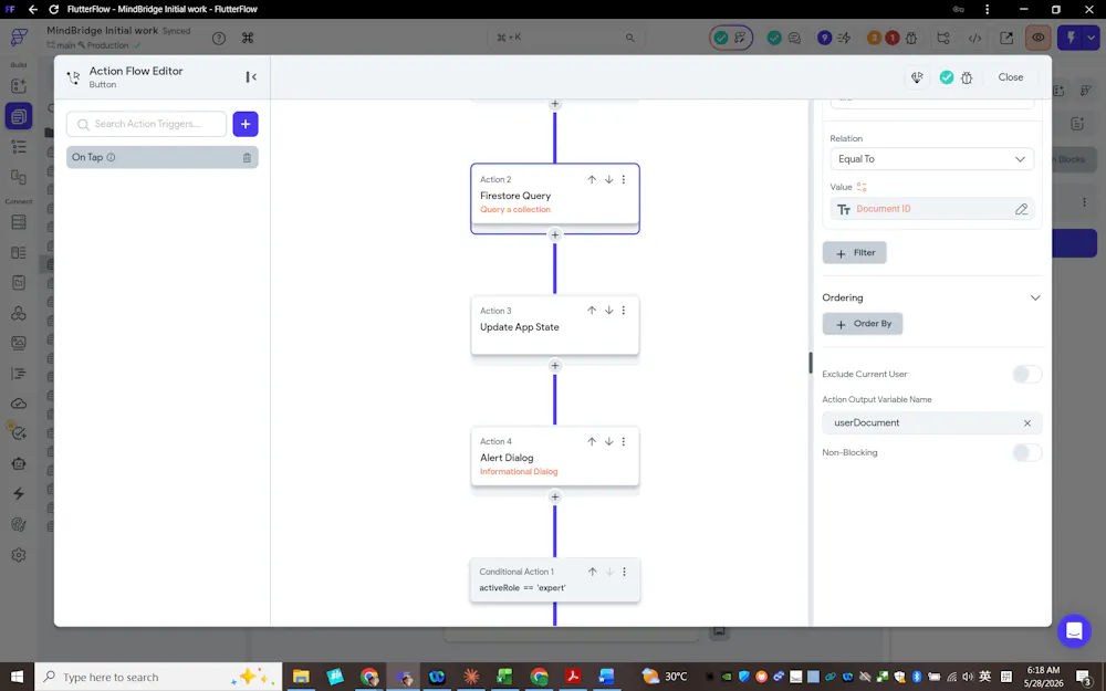 Problem: FlutterFlow Preview bypasses Login page and goes directly to ...