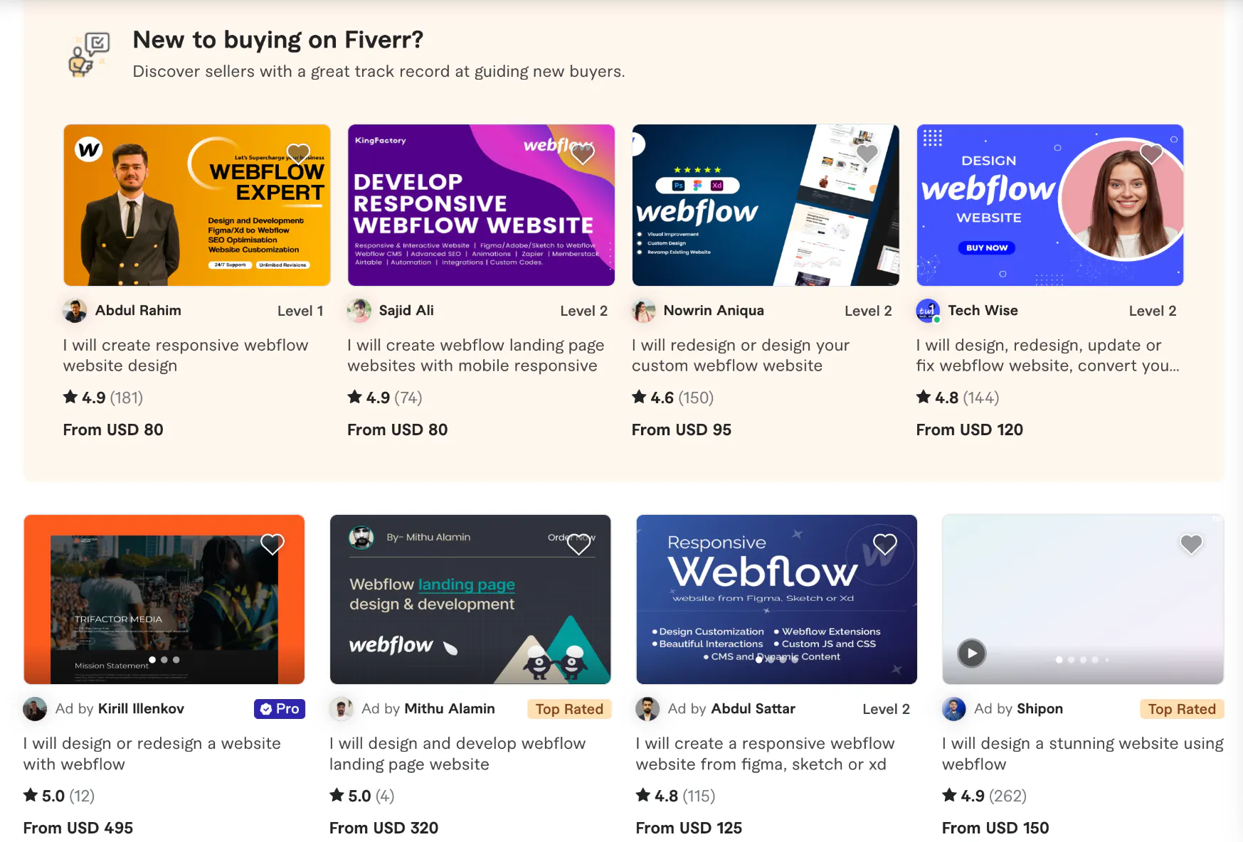 webflow 홈페이지 스크린샷