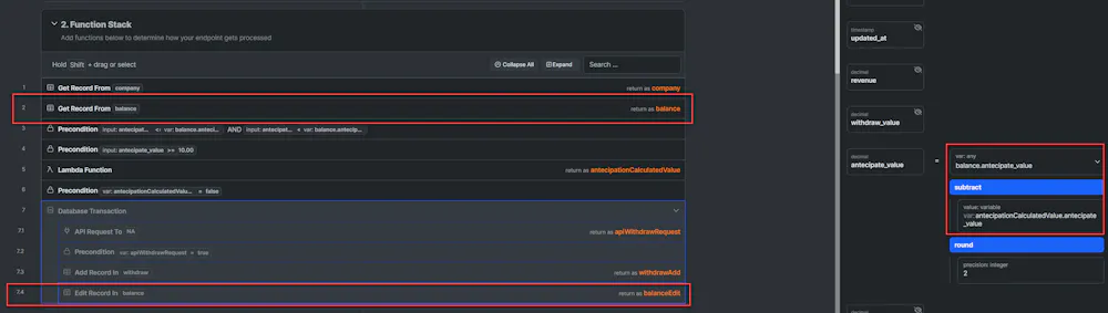 Help with function stack - Lock Database while processing an API ...