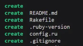 readme, rakefile, ruby라는 단어가 표시된 화면