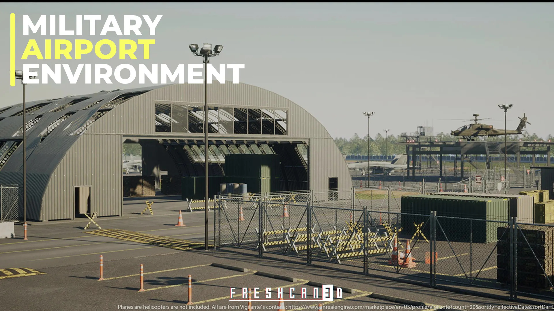 [Unreal Engine/Unity] (Game Dev Asset) Military Airport (Military Base ...