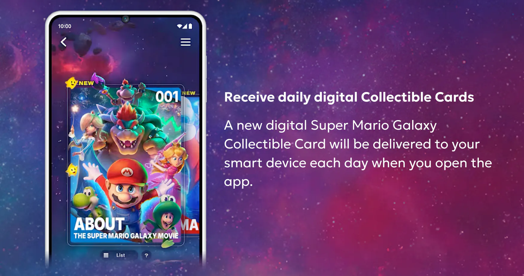 Free digital Super Mario Galaxy Collectible Card