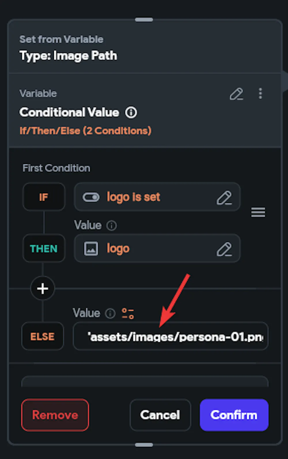 How to use a local image as default