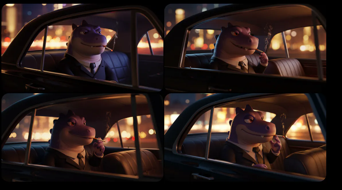 턱시도와 함께 차에있는 남자 4 장