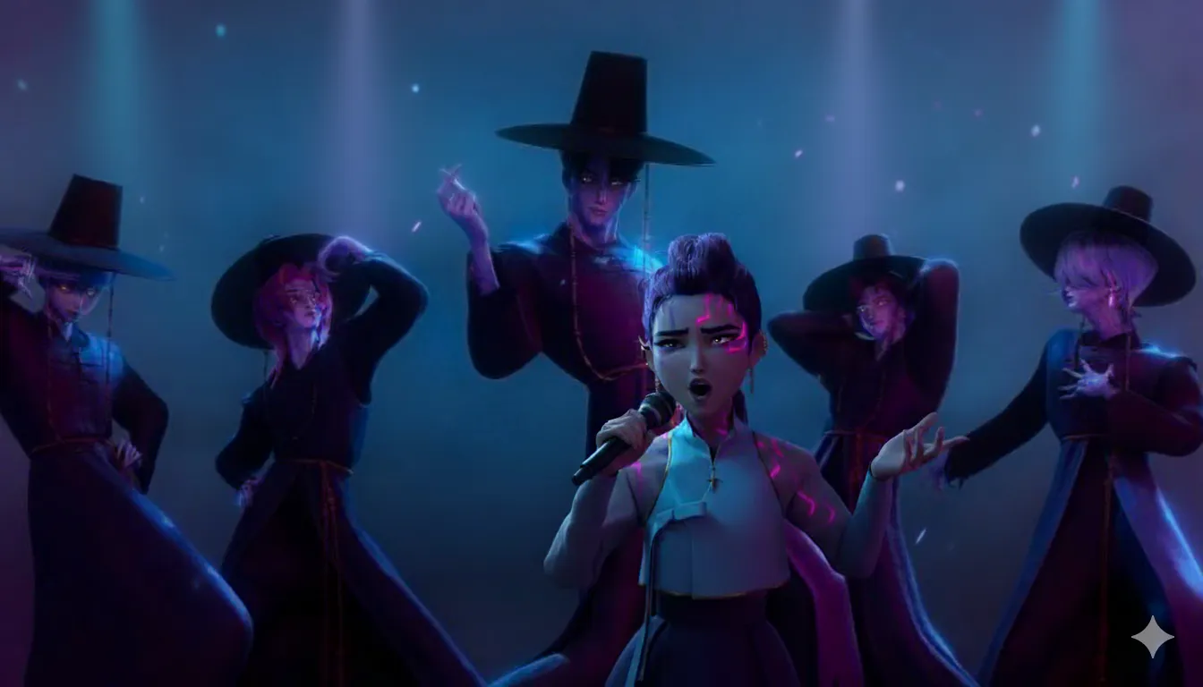 검은 모자와 모자를 가진 사람들의 그룹