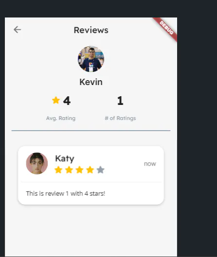 How do i update a list of double? (reviews/ratingBar)