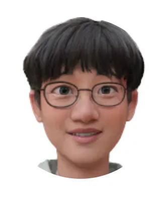 안경을 쓴 청년의 만화 이미지